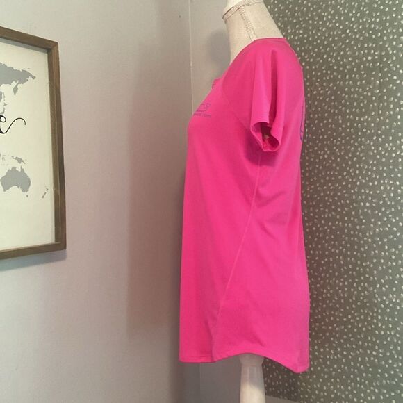 Vineyard Vines Performance Pink Lightweight Short Sleeve Athletic Top Size Small - Picture 4 of 7
